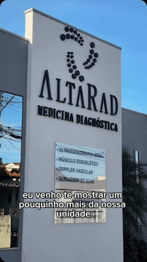 Fachada oficial da clínica AltaRad Medicina Diagnóstica em Avaré